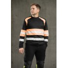 Koszulka robocza longsleeve Polstar Seven Kings Eco Rival, czarny/pomarańczowy