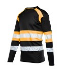 Koszulka robocza longsleeve Polstar Seven Kings Eco Rival, czarny/pomarańczowy