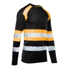 Koszulka robocza longsleeve Polstar Seven Kings Eco Rival, czarny/pomarańczowy