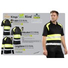 Koszulka robocza longsleeve Polstar Seven Kings Eco Rival, czarny/pomarańczowy
