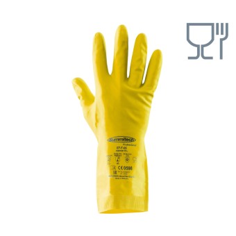 Rękawice chemiczne Summitech 06 gumowe flokowane, żółte
