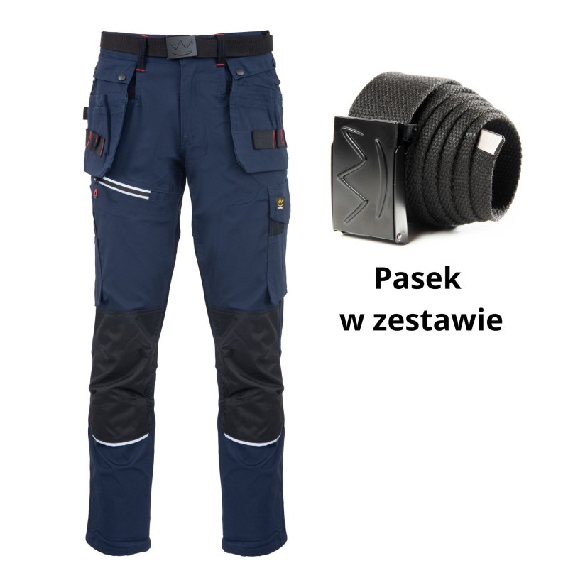 Spodnie robocze do pasa Polstar Seven Kings Pro granatowe