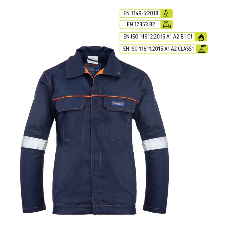 Bluza robocza Polstar Profflam Antistatic, odblaskowe, kat. II