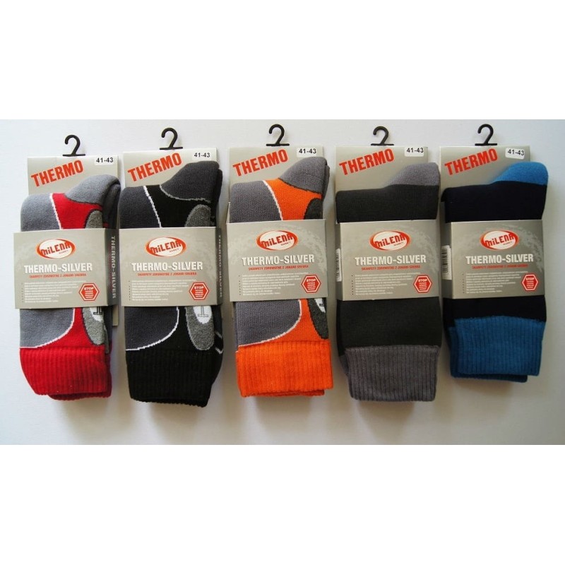 Skarpety Milena Thermo-silver