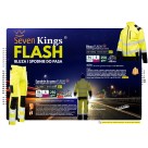 Spodnie robocze do pasa Polstar Seven Kings Flash SKF006, ostrzegawcze, kat. II, pomarańczowe