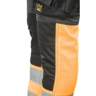 Spodnie robocze do pasa Polstar Seven Kings Flash SKF01O, kat. II, stalowo-pomarańczowe