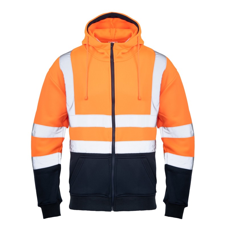 Bluza robocza Polstar Brixton Flash BF014, odblaskowe, kat. II, granatowa