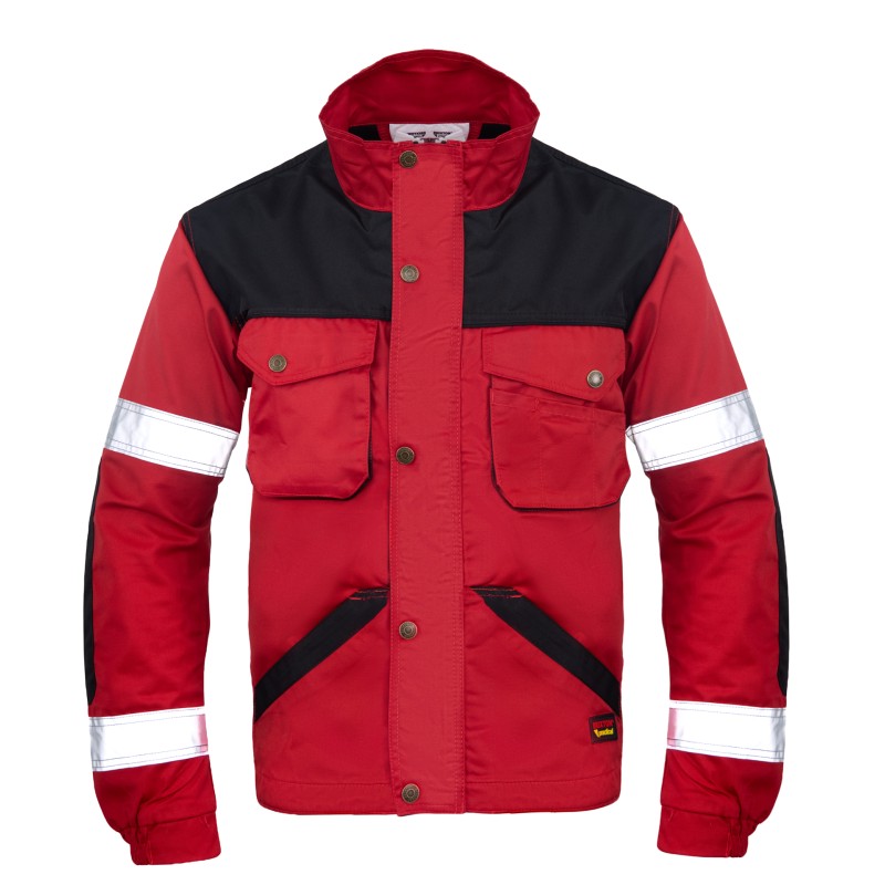 Bluza robocza Polstar Brixton Practical, odblaskowa, czerwona