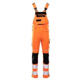 Ogrodniczki robocze Polstar Seven Kings Flash SKF005, ostrzegawcze, kat. II, pomarańczowe