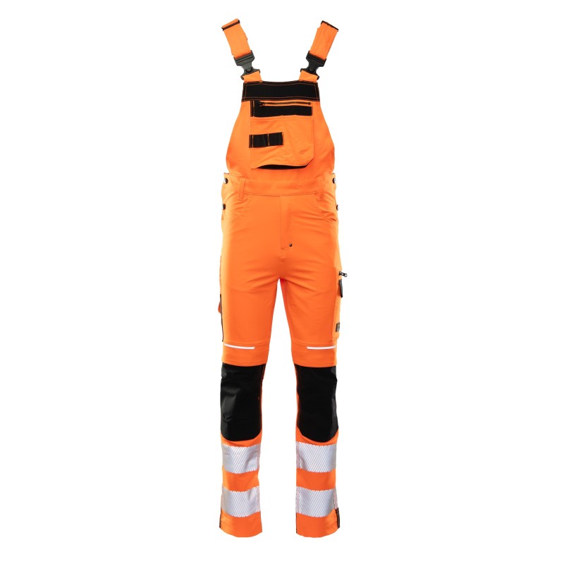 Ogrodniczki robocze Polstar Seven Kings Flash SKF005, ostrzegawcze, kat. II, pomarańczowe