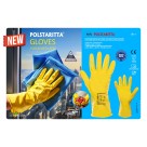 Rękawice robocze powlekane gumą Polstaritta 2110X, gumowe flokowane, żółte